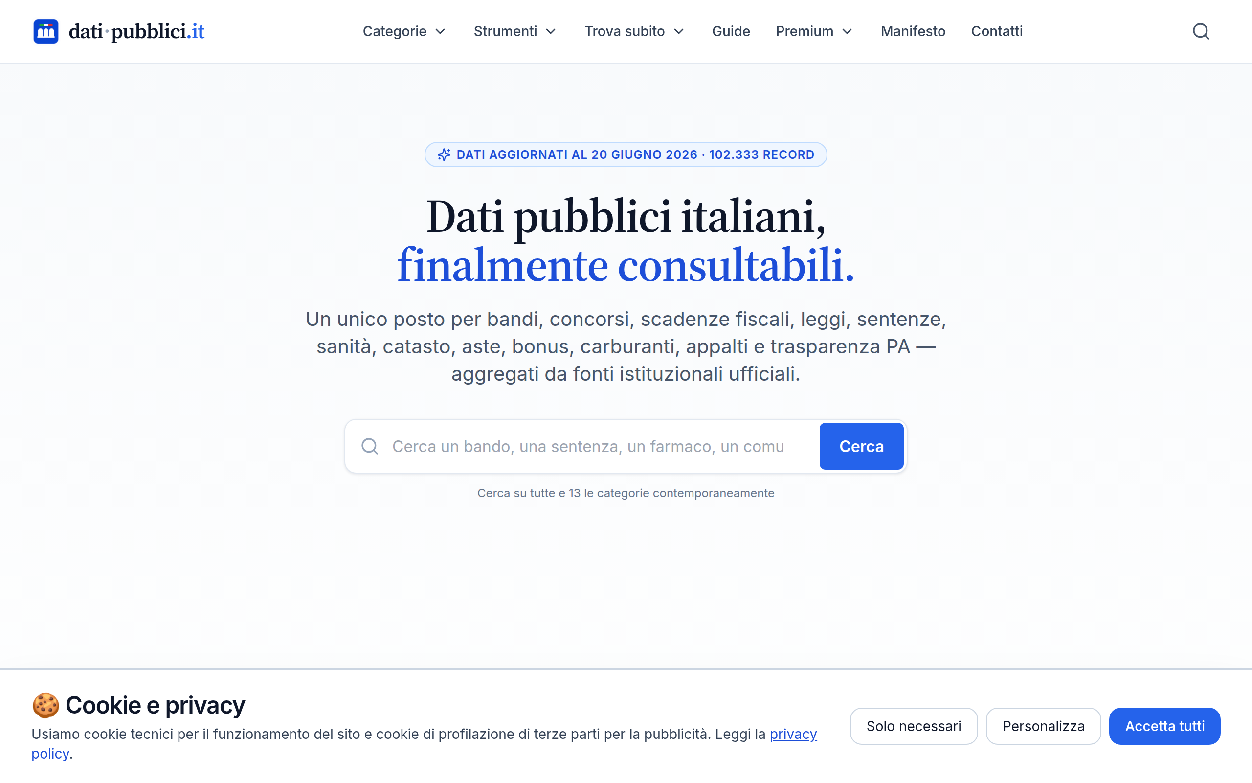 dati-pubblici.it — piattaforma dati